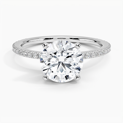 Ballad Three-Quarter Coverage Diamond Ring (1/4 ct. tw.) - Round Center Stone