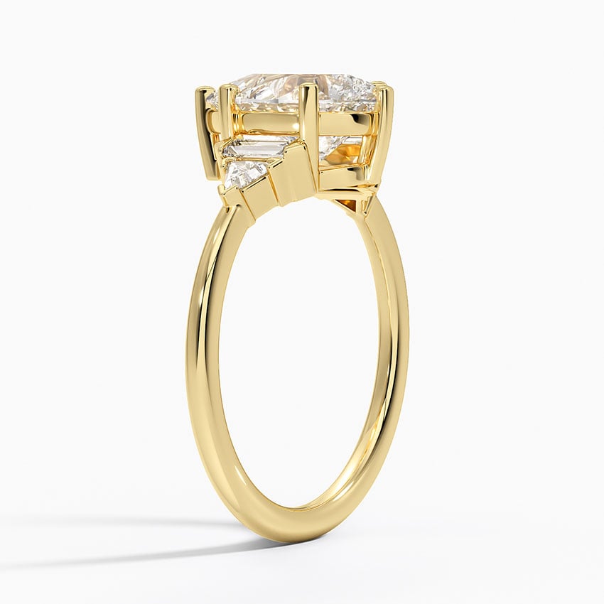 Edie Art Deco Diamond Ring (1/4 ct. tw.) - Pear Center Stone