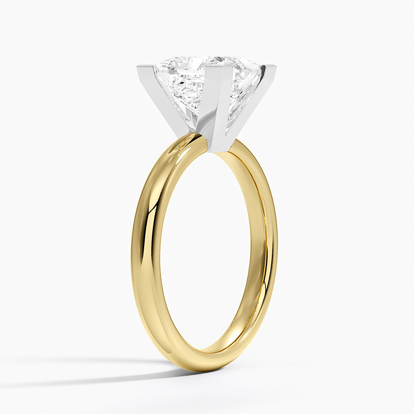 Comfort Fit 2.5mm Ring - Princess Cut Center Stone