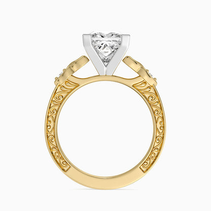 Aberdeen Celtic Diamond Ring - Princess Cut Center Stone
