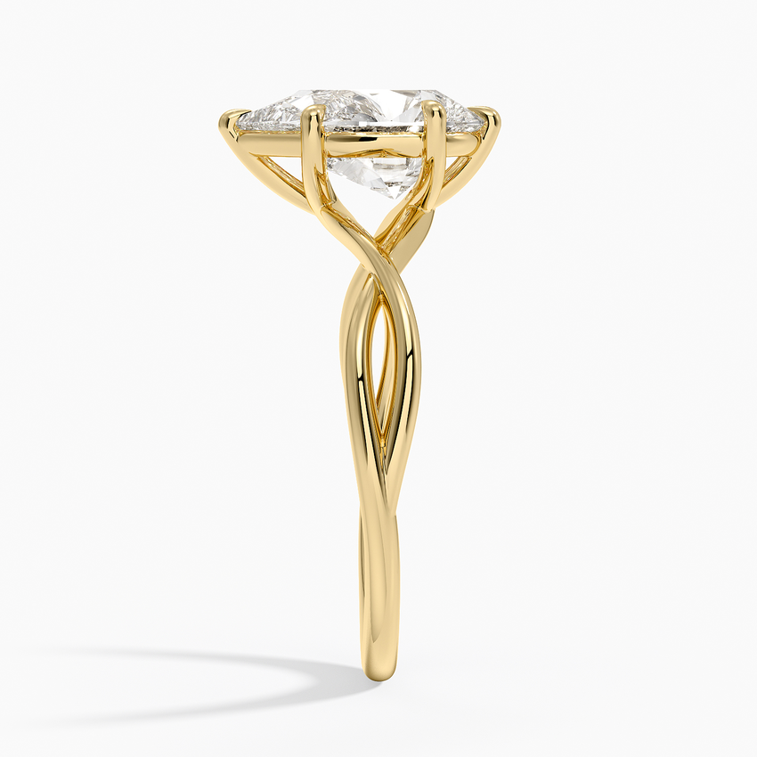 Alya Twist Solitaire Ring - Pear Center Stone