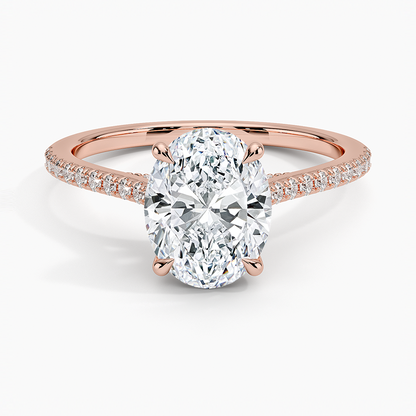 Luxe Dawn Diamond Ring - Oval Center Stone