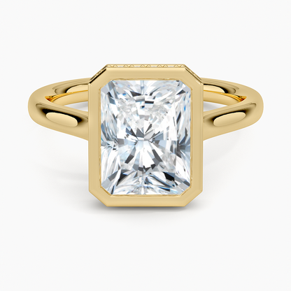 Luna Hidden Halo Diamond Ring - Radiant Cut Center Stone