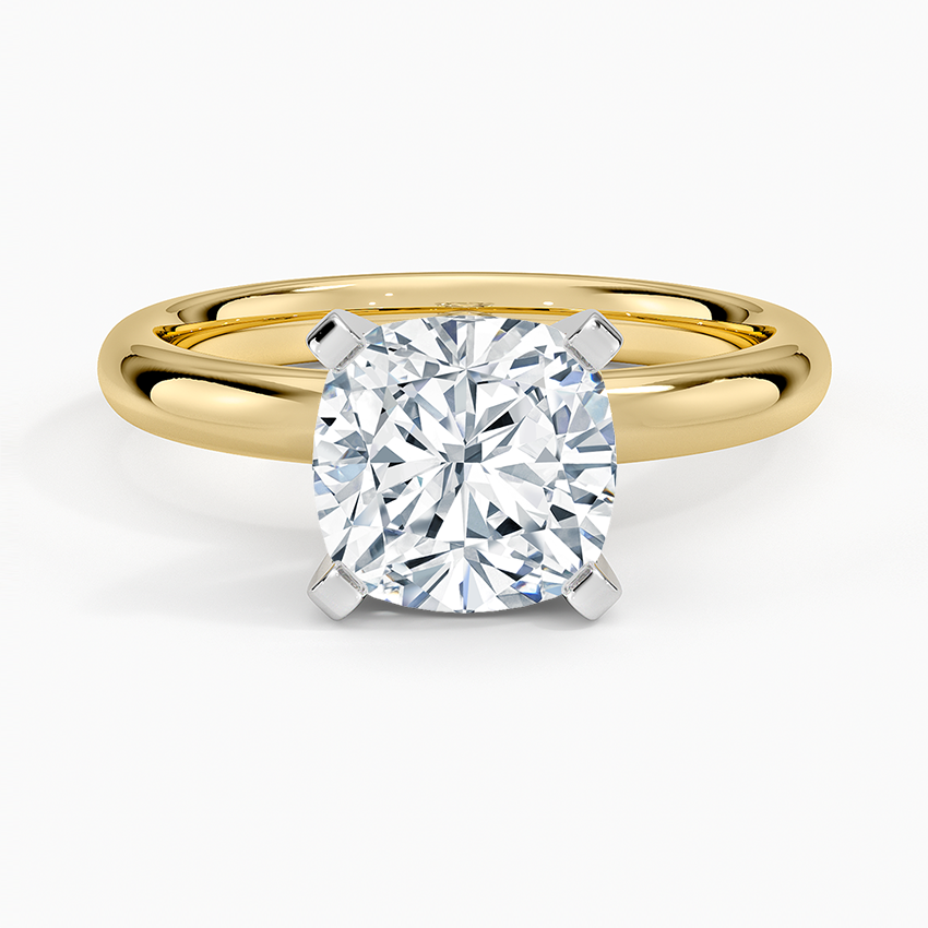 Comfort Fit 2.5mm Ring - Cushion Cut Center Stone