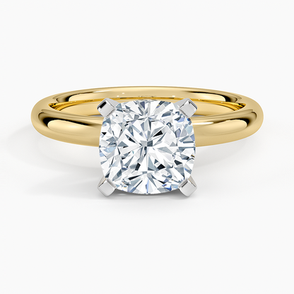 Comfort Fit 2.5mm Ring - Cushion Cut Center Stone