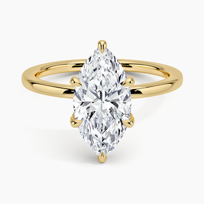 Lumiere 1.5mm Diamond Ring - Marquise Center Stone