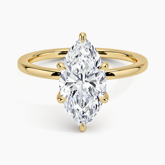 Lumiere 1.5mm Diamond Ring - Marquise Center Stone