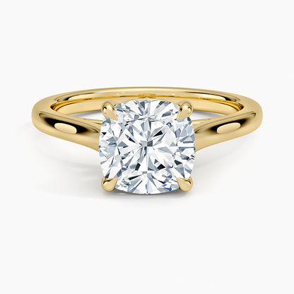 2mm Provence Solitaire Ring - Cushion Cut Center Stone