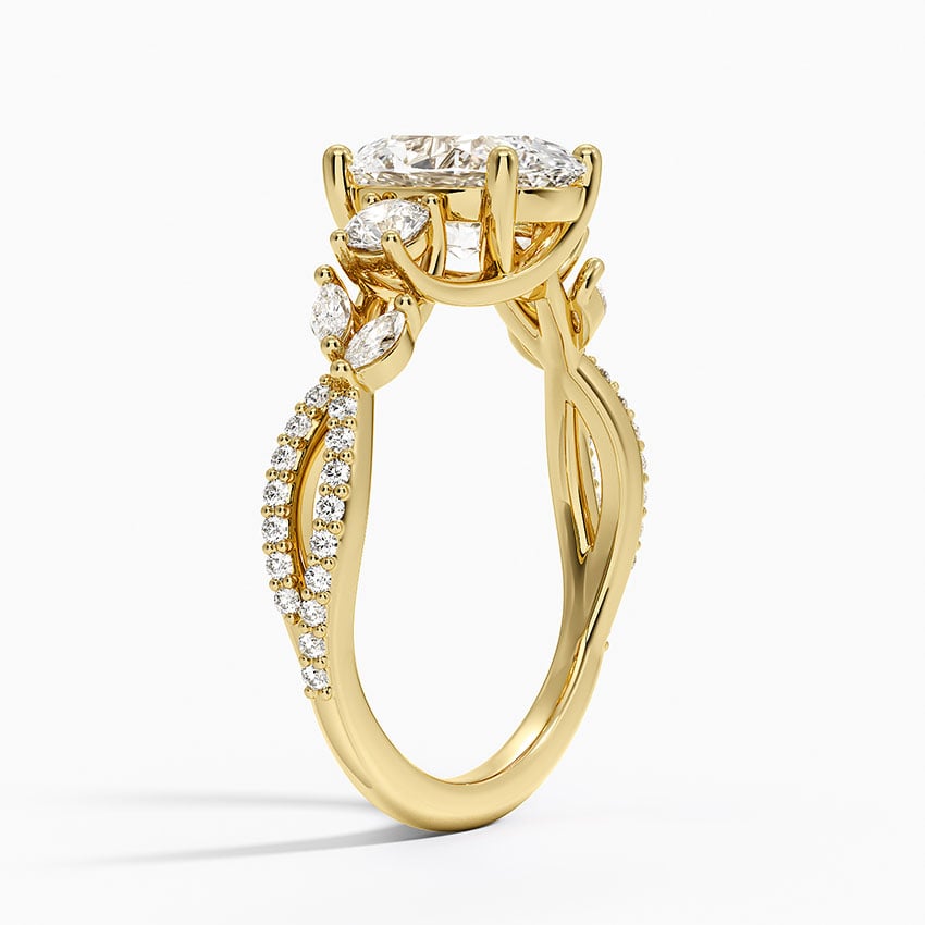Luxe Willow Three Stone Diamond Ring (1/2 ct. tw.) - Oval Cut Center Stone