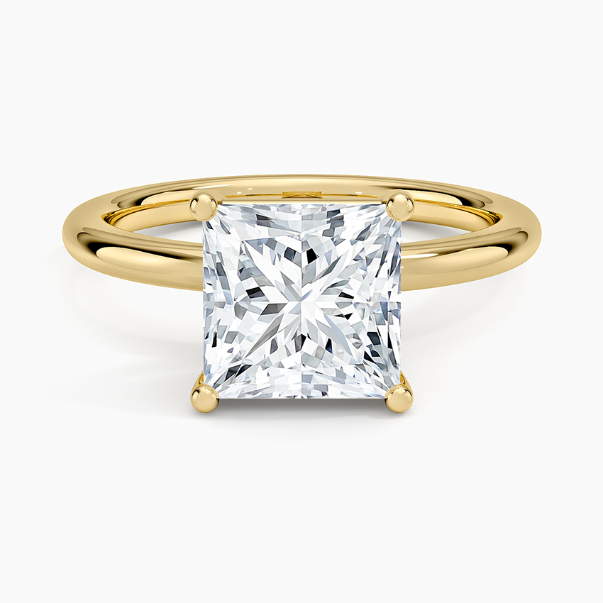 Sydney Perfect Fit 2mm Solitaire Ring - Princess Cut Center Stone