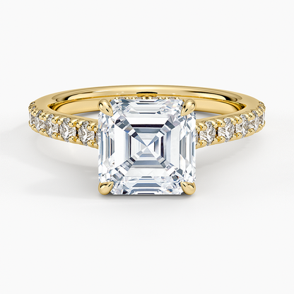 Grand Lissome Diamond Ring - Asscher Cut Center Stone
