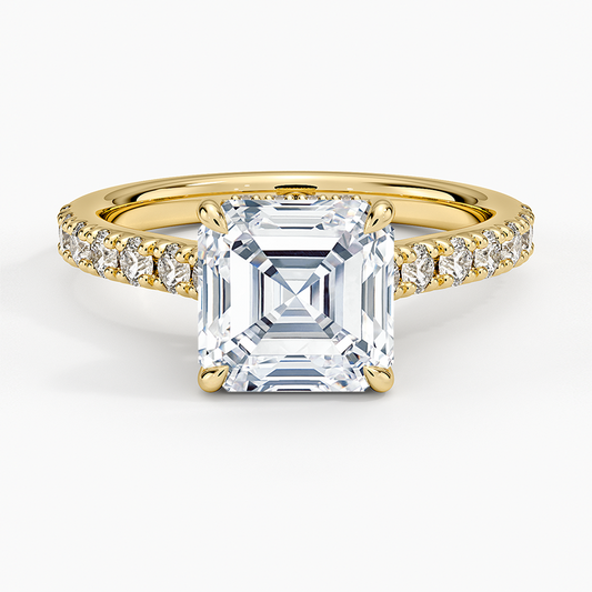 Grand Lissome Diamond Ring - Asscher Cut Center Stone