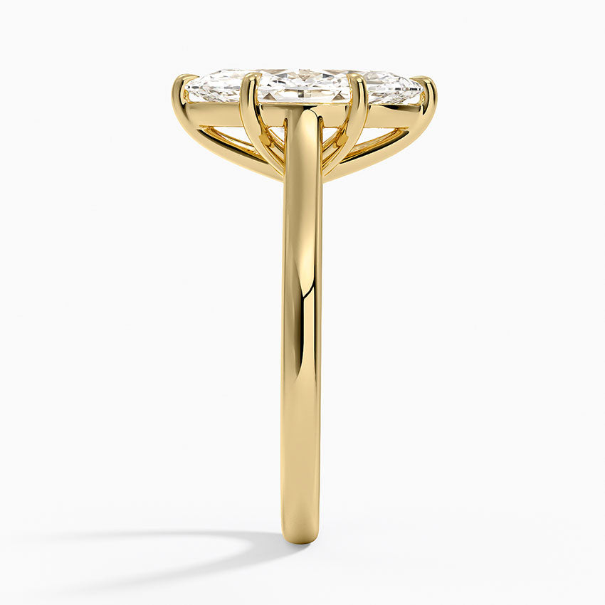 2mm Provence Solitaire Ring - Marquise Center Stone