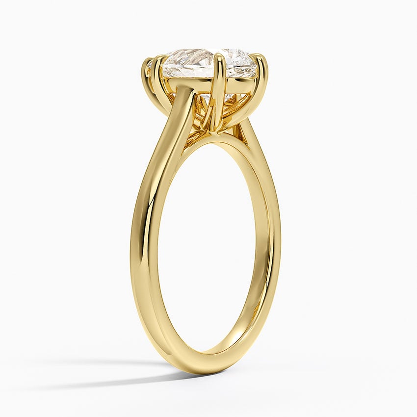 2mm Provence Solitaire Ring - Pear Center Stone