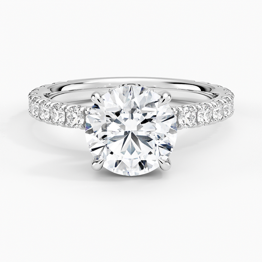 Grand Perfect Fit Three-Quarter Diamond Ring - Round Center Stone