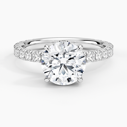 Grand Perfect Fit Three-Quarter Diamond Ring - Round Center Stone