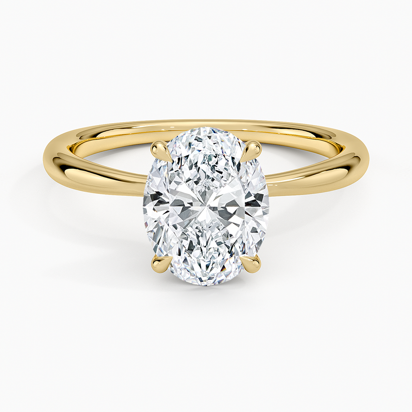 Freesia 2mm Solitaire Ring - Oval Center Stone