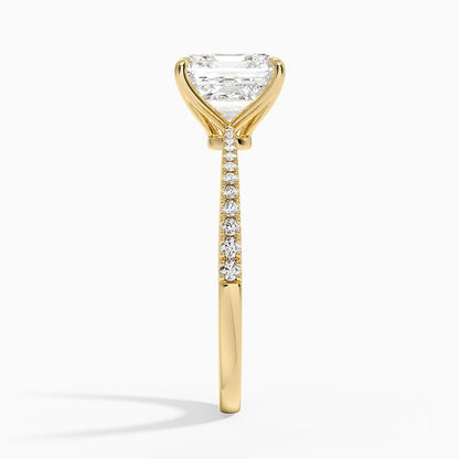 Elena Diamond Ring - Asscher Cut Center Stone