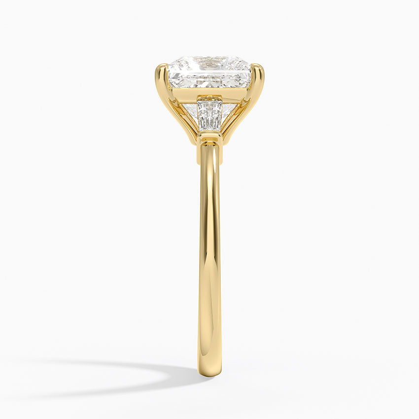 Symphony Tapered Baguette Three Stone Diamond Ring (1/5 ct. tw.) - Princess Cut Center Stone
