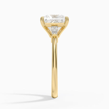 Symphony Tapered Baguette Three Stone Diamond Ring (1/5 ct. tw.) - Princess Cut Center Stone