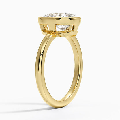 Julietta Bezel Solitaire Ring - Pear Center Stone