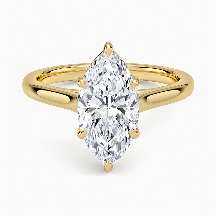 2mm Provence Solitaire Ring - Marquise Center Stone
