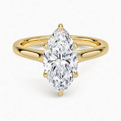 2mm Provence Solitaire Ring - Marquise Center Stone