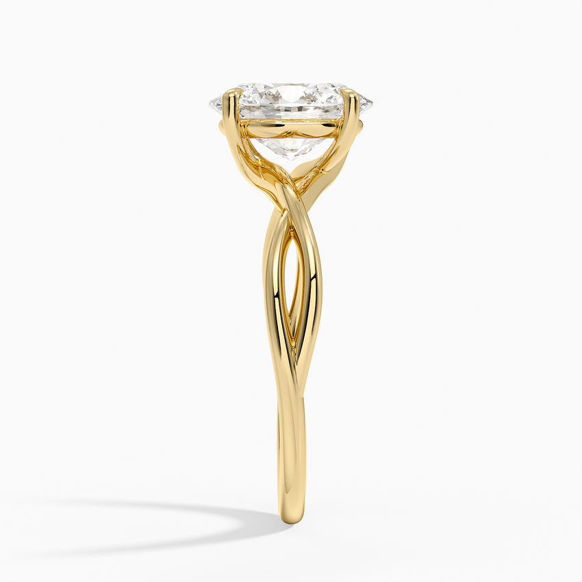 Alya Twist Solitaire Ring - Oval Center Stone