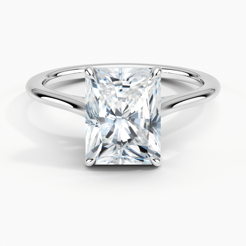 1.4mm Provence Solitaire Ring - Radiant Cut Center Stone