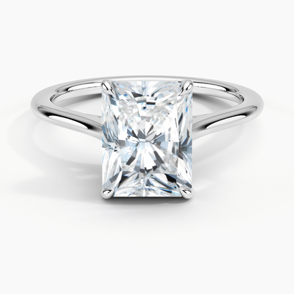 1.4mm Provence Solitaire Ring - Radiant Cut Center Stone
