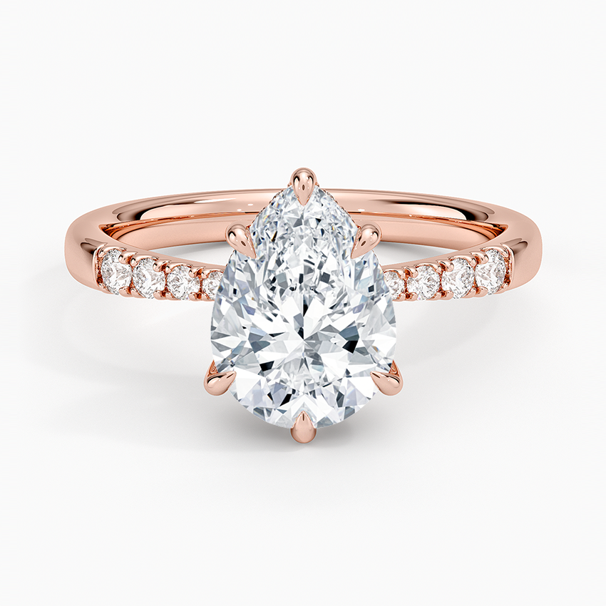 Bella Hidden Halo Diamond Ring (1/5 ct. tw.) - Pear Center Stone