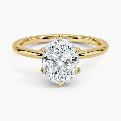 Fairmined 1.5mm Six-Prong Solitaire Ring - Oval Center Stone