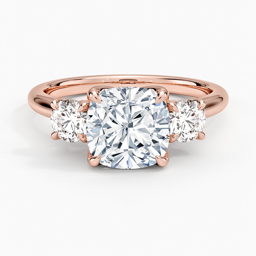 Elodie Perfect Fit Three Stone Diamond Ring (1/2 ct. tw.) - Cushion Cut Center Stone