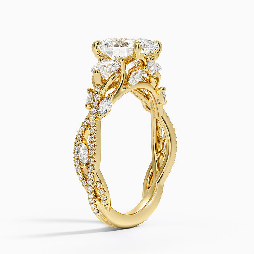Luxe Secret Garden Three Stone Diamond Ring (1 ct. tw.) - Oval Center Stone