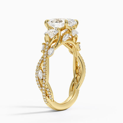 Luxe Secret Garden Three Stone Diamond Ring (1 ct. tw.) - Oval Center Stone