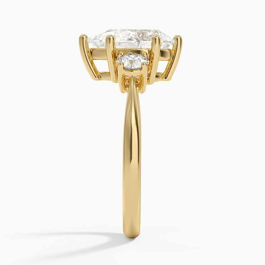 Selene Three Stone Diamond Ring (1/3 ct. tw.) - Pear Center Stone