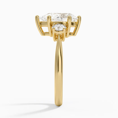Selene Three Stone Diamond Ring (1/3 ct. tw.) - Pear Center Stone
