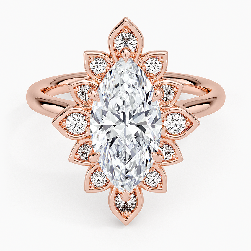 Fiore Halo Diamond Ring (1/4 ct. tw.) - Marquise Center Stone