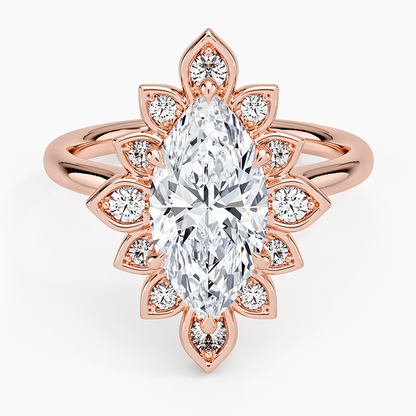 Fiore Halo Diamond Ring (1/4 ct. tw.) - Marquise Center Stone