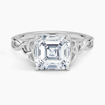 Celtic Love Knot Ring - Asscher Cut Center Stone