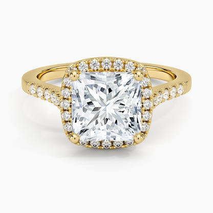 Odessa Halo Diamond Ring (1/5 ct. tw.) - Princess Cut Center Stone