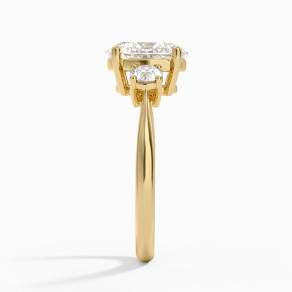 Selene Three Stone Diamond Ring (1/3 ct. tw.) - Oval Center Stone