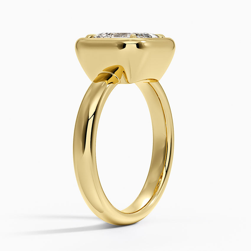 Andrea Bezel Prong Ring - Asscher Cut Center Stone
