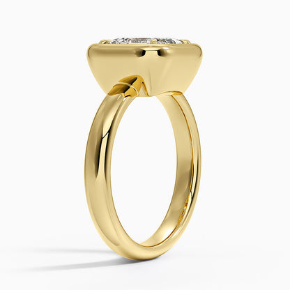 Andrea Bezel Prong Ring - Asscher Cut Center Stone