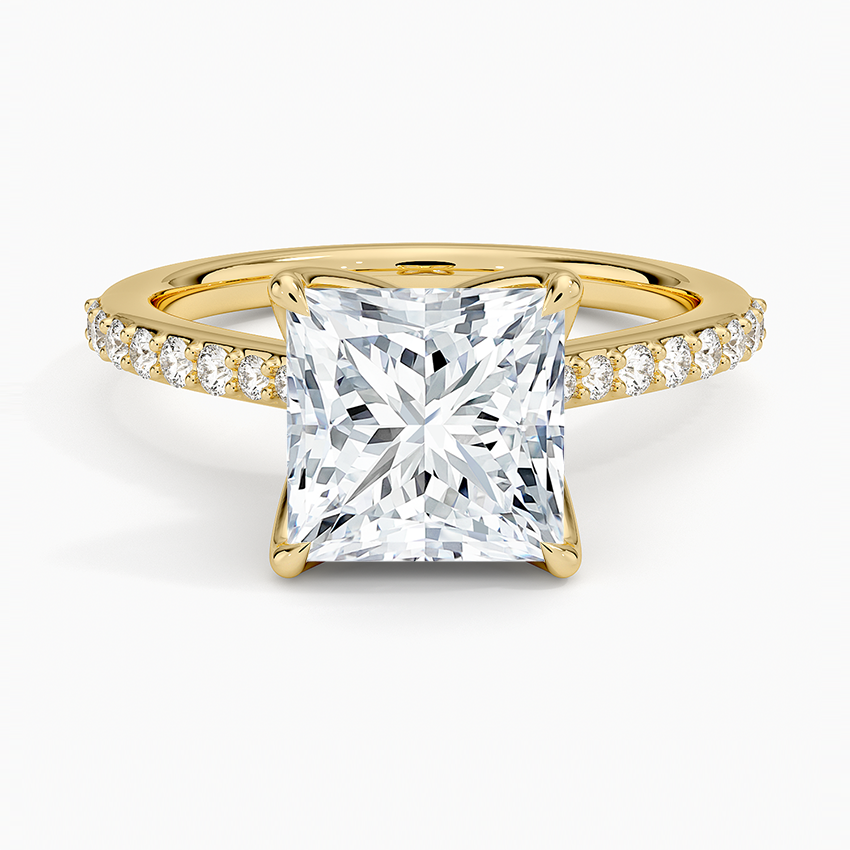Elodie Cathedral Diamond Ring - Princess Cut Center Stone