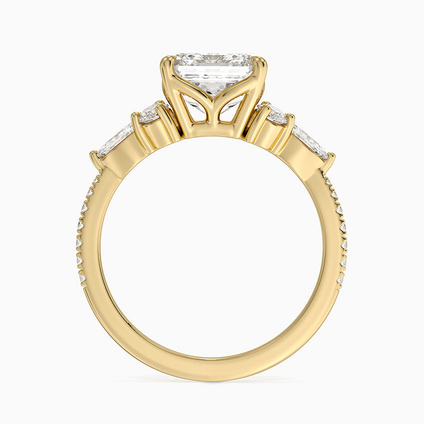 Luxe Nadia Pavé Diamond Ring (1/2 ct. tw.) - Asscher Cut Center Stone