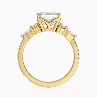 Luxe Nadia Pavé Diamond Ring (1/2 ct. tw.) - Asscher Cut Center Stone