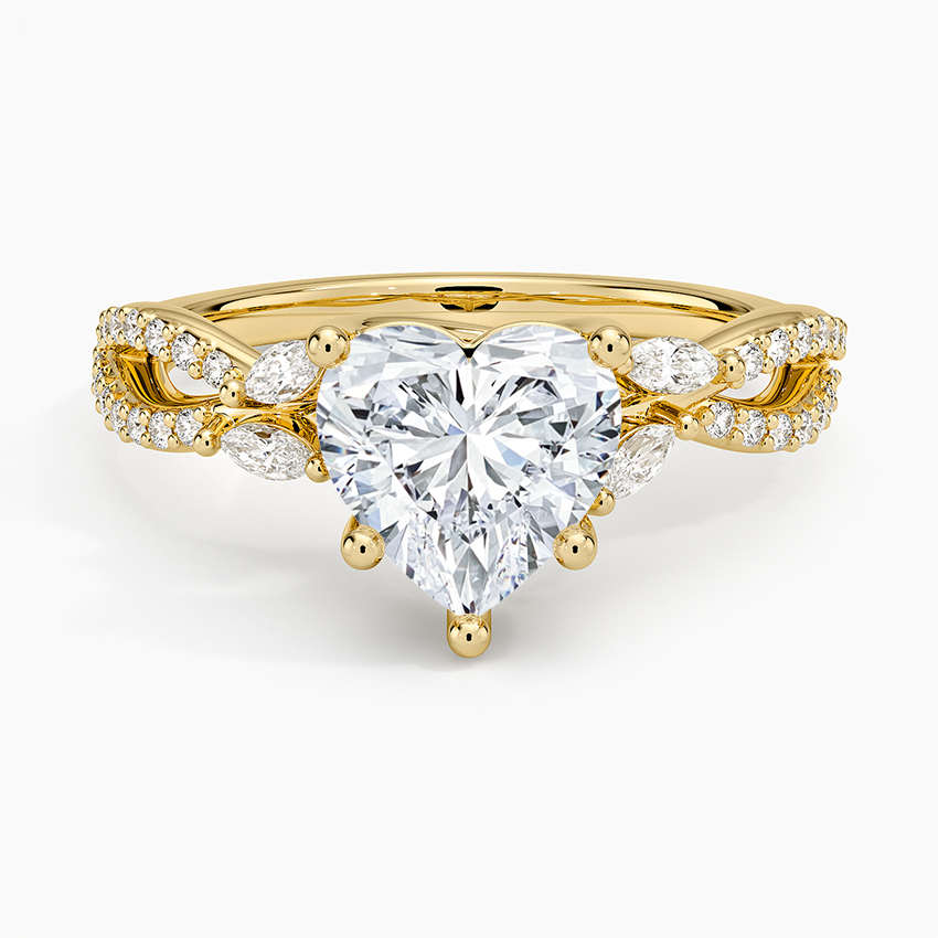 Luxe Willow Diamond Ring (1/4 ct. tw.) - Heart Center Stone