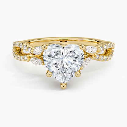 Luxe Willow Diamond Ring (1/4 ct. tw.) - Heart Center Stone