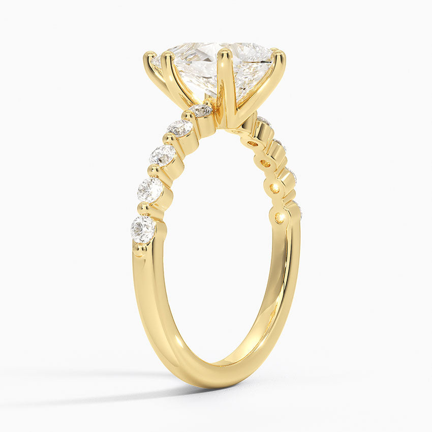 Marseille Half Coverage Diamond Ring (1/4 ct. tw.) - Pear Cut Center Stone